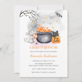 Invitación Se está preparando un bebé |Cute Halloween Baby Sh