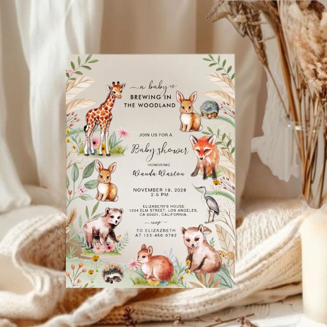 Invitación Se está preparando un bebé en el Baby Shower Woodl (Subido por el creador)