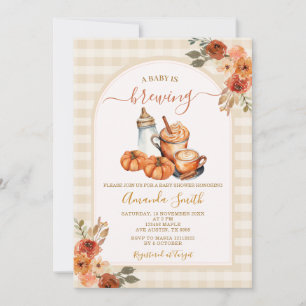 Invitación Se está preparando un bebé Fiesta de shower de caf