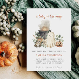 Invitación Se está preparando un bebé para Halloween Fiesta d