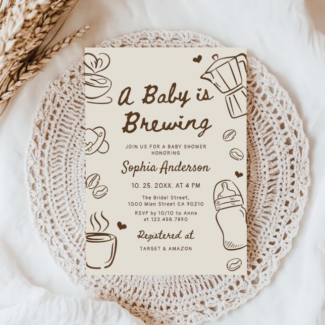 Invitación Se está preparando un bebé, regalo de bebé dibujad (Subido por el creador)