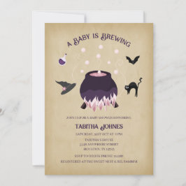 Invitación Se está preparando un bebé | Vintage Halloween Bab