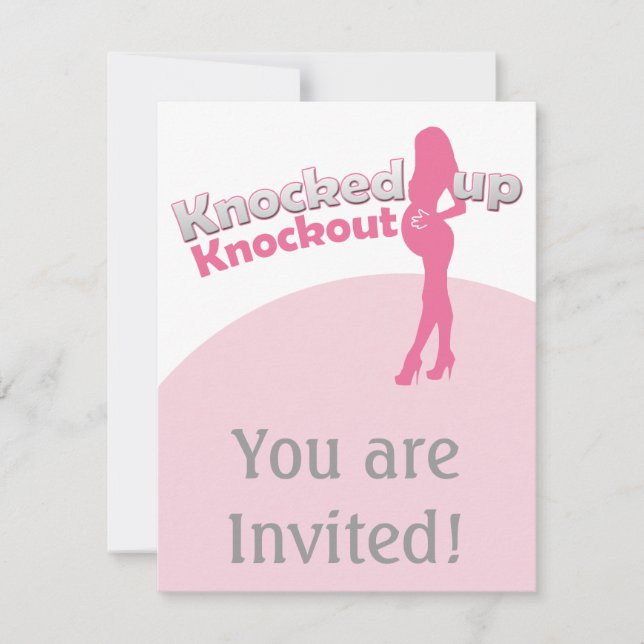 Invitación Se golpea encima de Baby Shower Knockout Mamá-a- (Anverso)