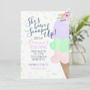Invitación Se Ha Escogido Cumpleaños Nupcial de Helado
