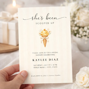 Invitación Se Ha Recogido Tazón de Helado Despedida de Solter