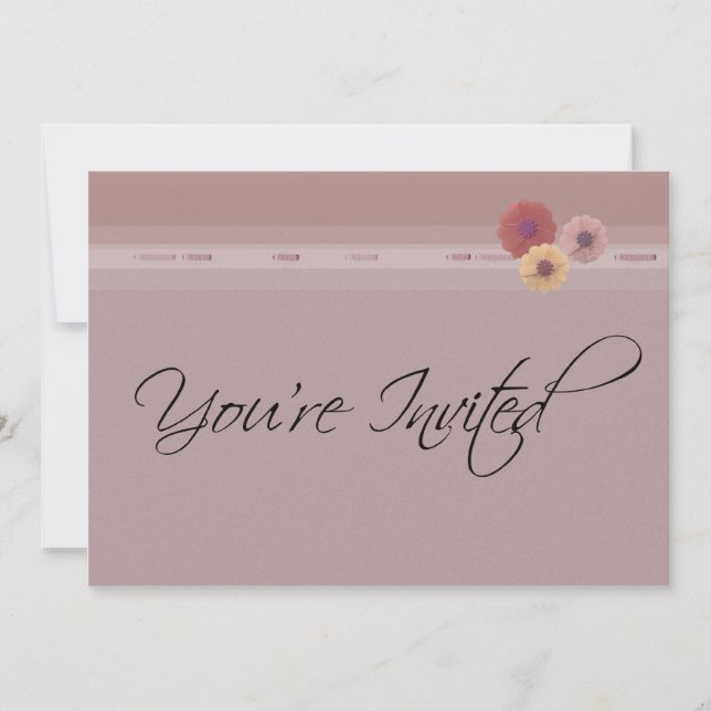 Invitación Se invita a eventos de personalizable-floral rosa (Anverso)