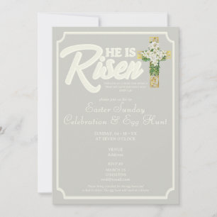 Invitación Se Levanta La Celebración Religiosa Cristiana De P