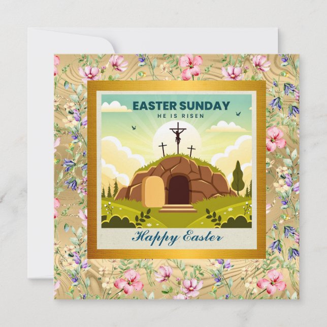 Invitación Se levanta y celebra la resurrección el domingo (Anverso)