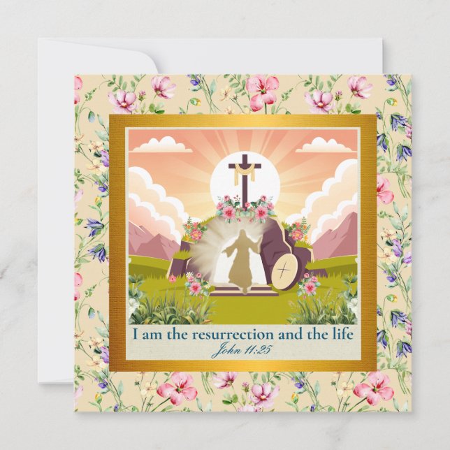 Invitación Se levanta y celebra la resurrección el domingo (Anverso)