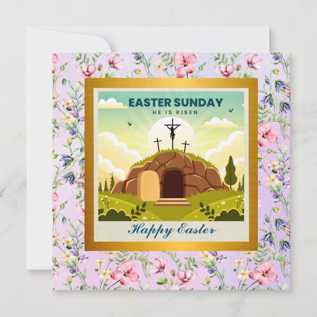 Invitación Se levanta y celebra la resurrección el domingo (Anverso)