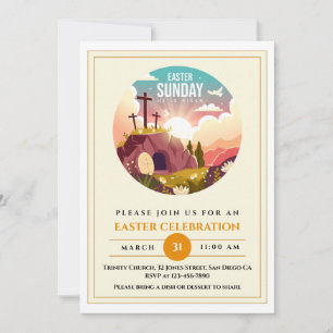Invitación Se levanta y celebra la resurrección el domingo