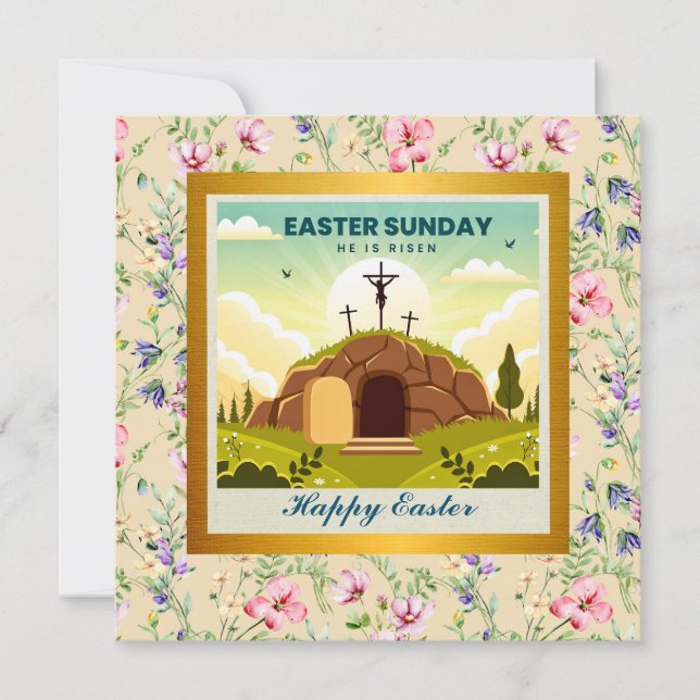 Invitación Se levanta y celebra la resurrección el domingo (Anverso)