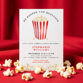 Invitación Se metió en la pregunta Popcorn Bridal Shower
