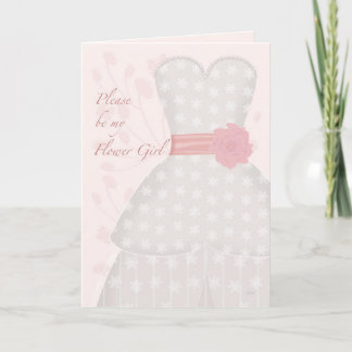 Invitación Sé mi chica de flor coro vestido