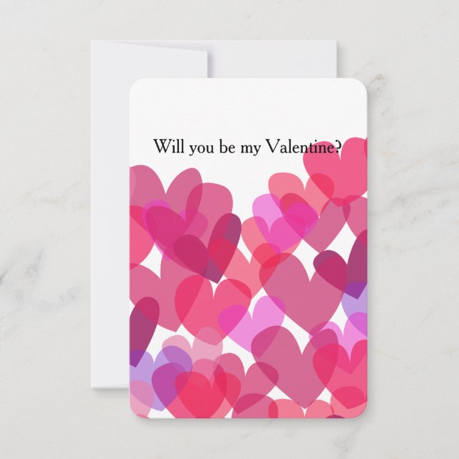 Invitación Sé mi corazón de San Valentín (Anverso)
