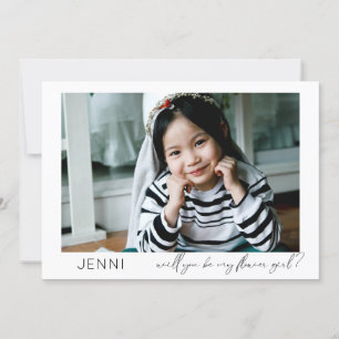 Invitación Sé Mi Dama de Honor Foto Propuesta Caligrafía