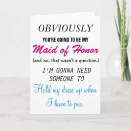 Invitación Sé mi empleada de honor