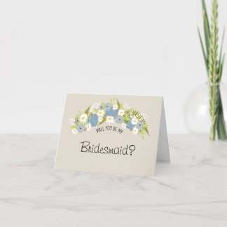 Invitación Sé mi esposa Floral Wreath