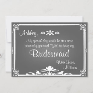 Invitación Sé mi novia Tablero