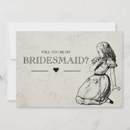 Invitación Sé mi novia ventila Alicia en el país de las marav