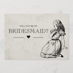 Invitación Sé mi novia ventila Alicia en el país de las marav