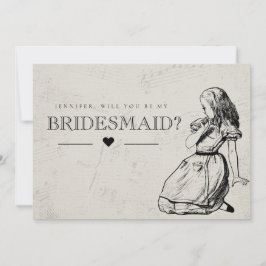 Invitación Sé mi novia ventila Alicia en el país de las marav
