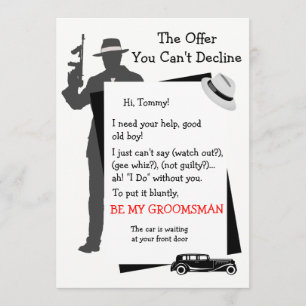 Invitación Sé mi oferta groomsman no puedes declinar