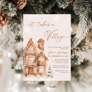 Invitación Se necesita Baby Shower de invierno para Navidades