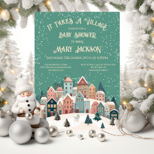 Invitación Se necesita el Baby Shower de feriado de Navidades