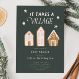 Invitación Se necesita un Baby Shower Chica de aldea