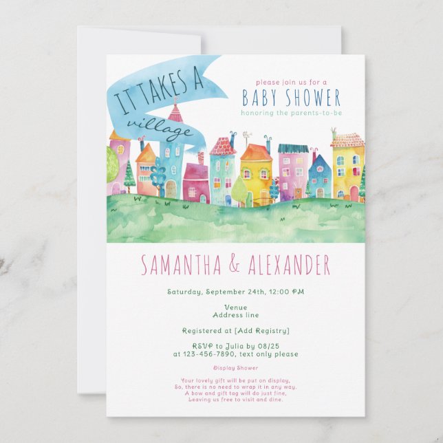 Invitación Se necesita un Baby Shower de IVF para adopción en (Anverso)