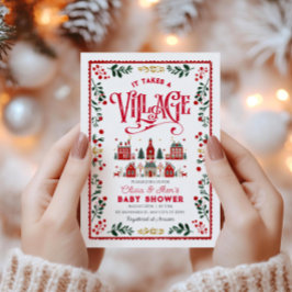 Invitación Se Necesita Un Baby Shower De Village Holiday Town