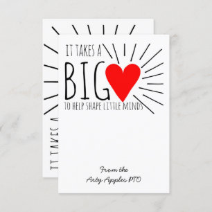 Invitación Se necesita un gran corazón para ayudar a dar form