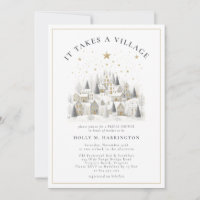 Se necesita un pueblo Fiesta de Baby Shower de inv