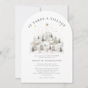 Invitación Se necesita un pueblo Fiesta de Baby Shower de Inv