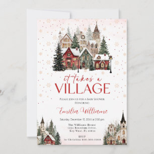 Invitación Se necesita una ducha de bebé para los Navidades d