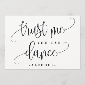 Invitación Se puede bailar Rótulo alcohólico - caligrafía enc
