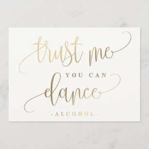 Invitación Se puede bailar Rótulo alcohólico - caligrafía enc