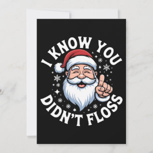 Invitación Sé que no usaste hilo dental Dentista Navidad