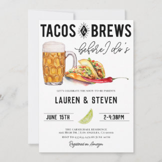 Invitación Se siembra tacos antes de la ducha nupcial