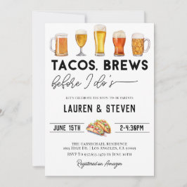 Invitación Se siembra tacos antes de la ducha nupcial