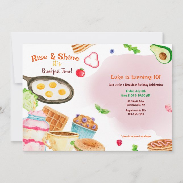 Invitación Se sirve desayuno (Anverso)