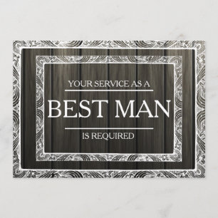 Invitación Se solicita su servicio como mejor hombre groomsma