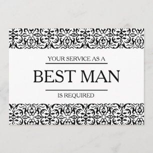 Invitación Se solicita su servicio como mejor hombre groomsma