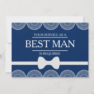 Invitación Se solicita su servicio como mejor hombre groomsma
