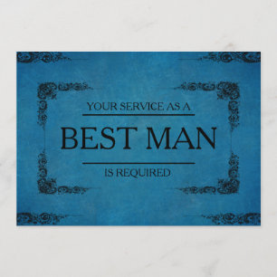 Invitación Se solicita su servicio como mejor hombre groomsma