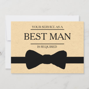 Invitación Se solicita su servicio como mejor hombre groomsma