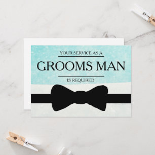 Invitación Se solicita su servicio como mejor hombre groomsma