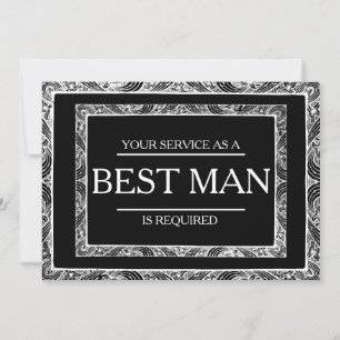 Invitación Se solicita su servicio como mejor hombre groomsma
