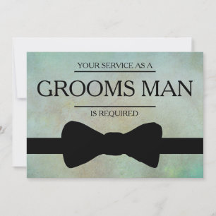 Invitación Se solicita su servicio como mejor hombre groomsma